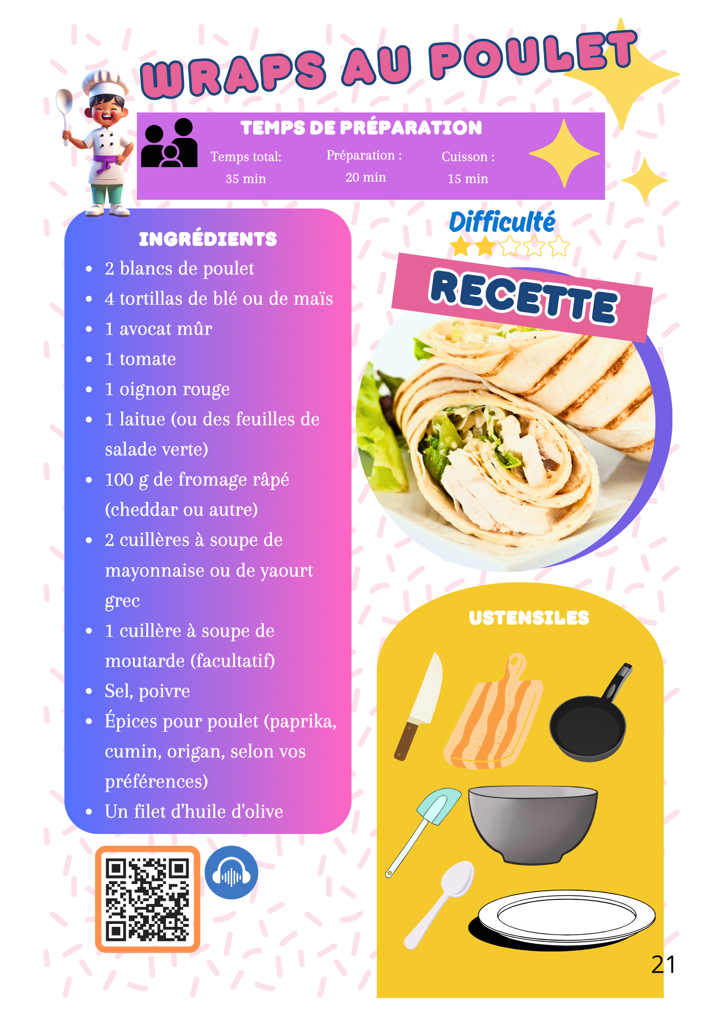 Ebook "Mon petit livre de cuisine"  -Tome 1